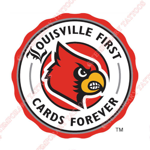 Louisville Cardinals Customize Temporary Tattoos Stickers NO.4875